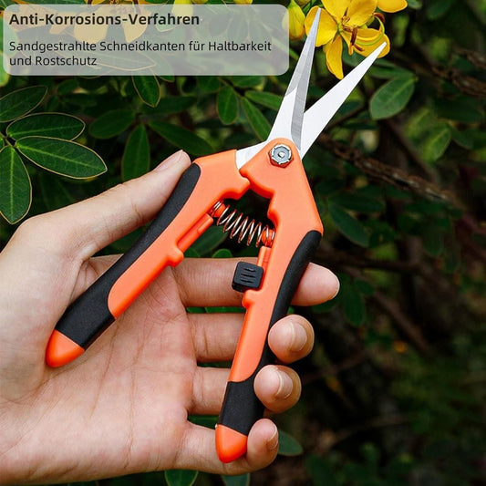 VIVOSUN 2-Pack Gardening Scissors 6.5 Inch Hand Pruner Pruning Shear with Straight Stailess Steel Blades, Black and Green