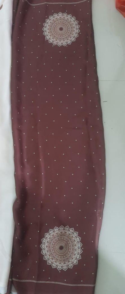 Chandrakala Kerala Kasavu Printed Saree for Women with Unstitched Blouse Piece Indian Wear