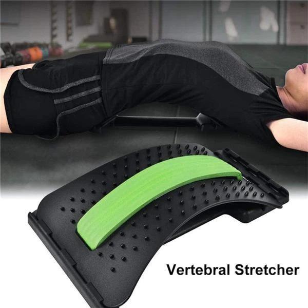 Back Stretcher for Lower Back Pain Relief, 3 Level Adjustable Lumbar Back Cracker Board, Back Cracking Device, Back Massager for Scoliosis, Spine Decompression