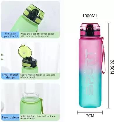 32oz Sports Water Bottle Outdoor, with Drinking Time and Capacity Labels, Sport Water Cups with Straw,BPA Free Leak Proof,for Fitness Gym Running Climbing