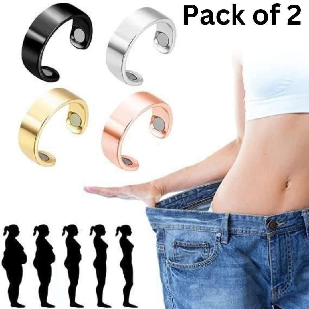 2PCS Magnetic Rings for Women Anti Snoring Ring Auvulis Migraine Rings Titanium Ion Magtherapy Lymphatic Drainage Rings Lymph Nodes Acupuncture Therapy Stainless Steel Ring For Women Men Health Jewelry Gifts