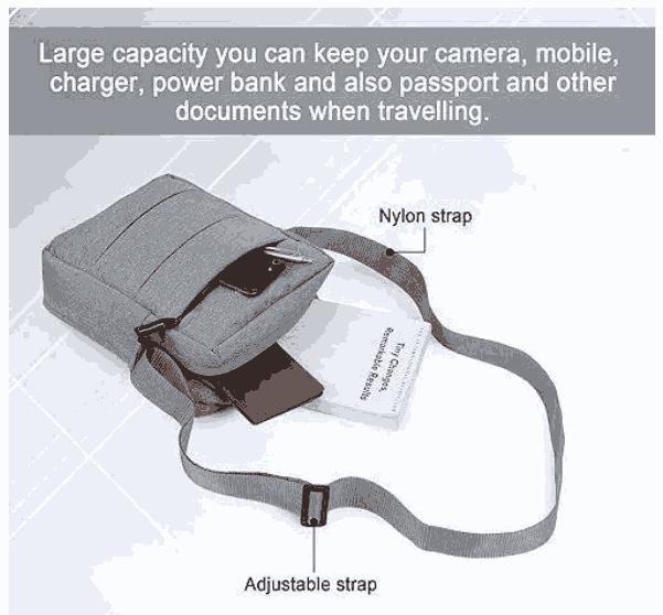 Waterproof Sling Bag For Men, Small Nylon Crossbody Sling Backpack With Multi Pockets, Adjustable Chest Bag For Travel, Hiking, Workout