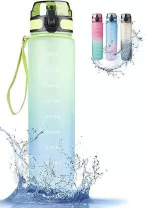 32oz Sports Water Bottle Outdoor, with Drinking Time and Capacity Labels, Sport Water Cups with Straw,BPA Free Leak Proof,for Fitness Gym Running Climbing